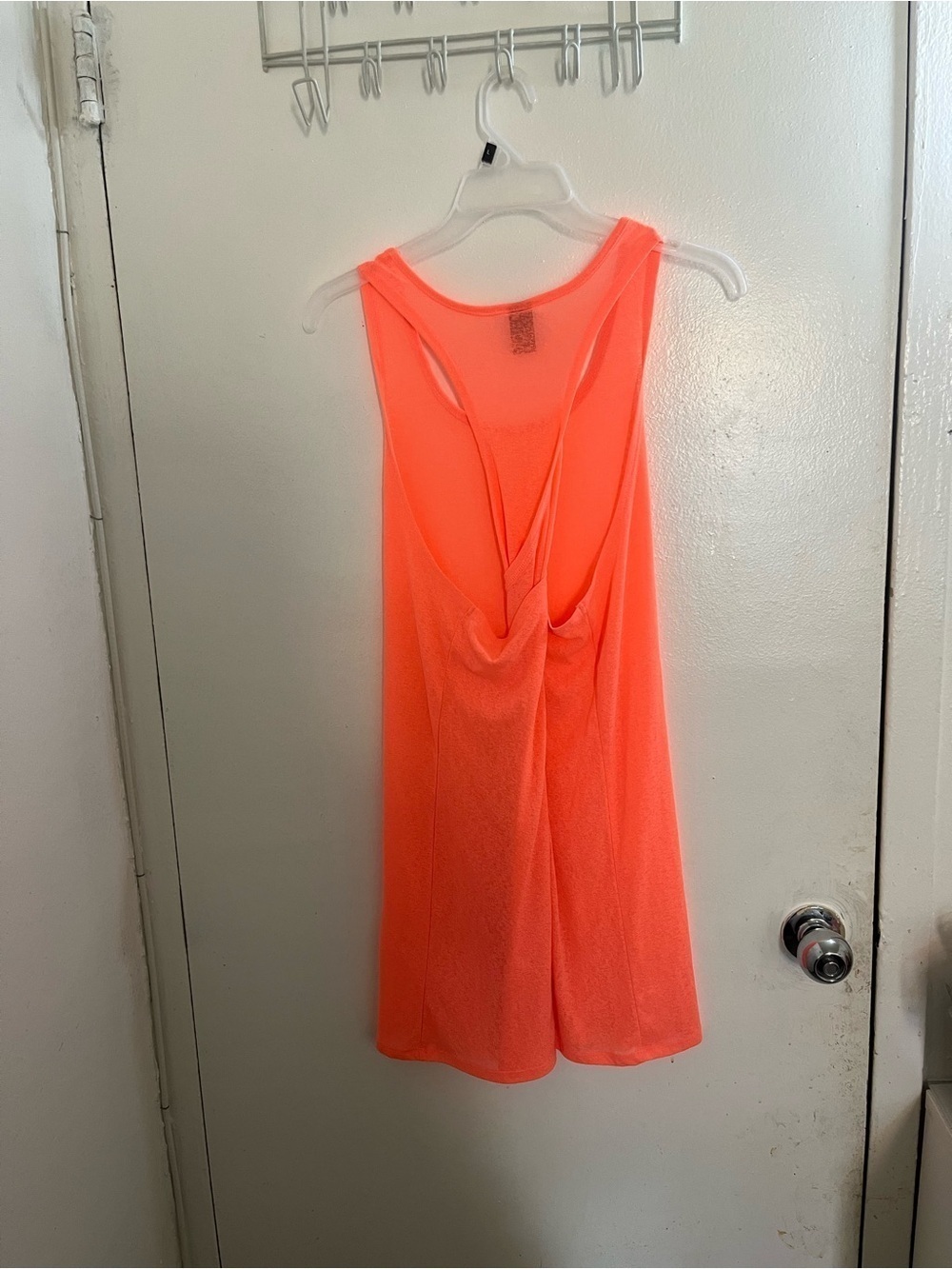 Endless sun Neon Coral Scoop Neck Tank Top - Women's Casual Layering Piece - Picture 2 of 3